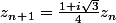 z_n_+_1=\frac{1+i\sqrt{3}}{4}z_n